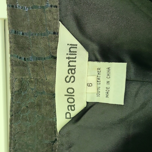 VINTAGE 100% leather (snakeskin print) pants. Needs repair! - Picture 4 of 8